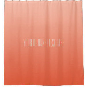 Peach Gradient Custom Text Duschvorhang