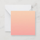 Peach Gradient Mitteilungskarte (Rückseite)