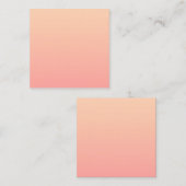 Peach Gradient Quadratische Visitenkarte (Vorne/Hinten)