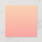 Peach Gradient Quadratische Visitenkarte (Vorderseite)