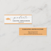 Peach Graduation  Mini Visitenkarte (Vorne/Hinten)