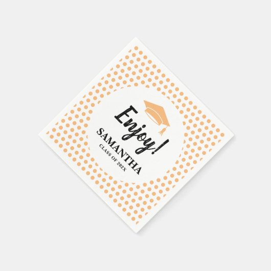 Peach Graduation  Serviette (Ecke)