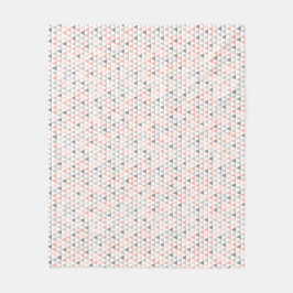 Peach Gray Beige Neutrals Modernes geometrisches M Fleecedecke