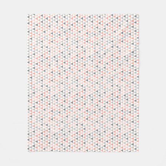 Peach Gray Beige Neutrals Modernes geometrisches M Fleecedecke (Vorderseite)