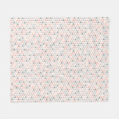Peach Gray Beige Neutrals Modernes geometrisches M Fleecedecke (Vorderseite (Horizontal))