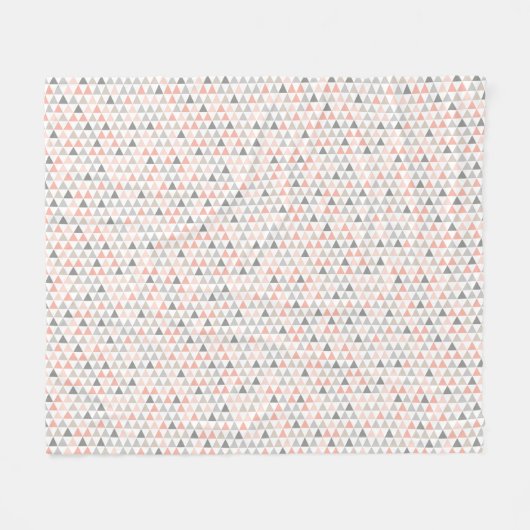 Peach Gray Beige Neutrals Modernes geometrisches M Fleecedecke (Vorderseite (Horizontal))