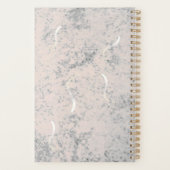 Peach & Gray Marble Monogrammatique Wedding Planer (Rückseite)