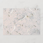 Peach & Gray Marble Monogrammierte Probe Dinner Begleitkarte (Rückseite)