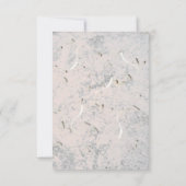 Peach & Gray Marble Monogrammierte RSVP-Karte RSVP Karte (Rückseite)