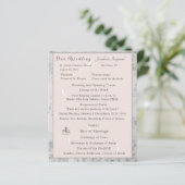 Peach & Gray Marble Nuptial Mass Program (Stehend Vorderseite)