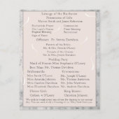Peach & Gray Marble Nuptial Mass Program (Rückseite)