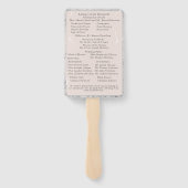 Peach & Gray Marble Nuptial Mass Program Fächer (Rückseite)