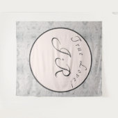 Peach & Gray Marbled Wedding Tapestes Wandteppich (Vorderseite (Horizontal))