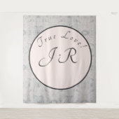 Peach & Gray Marbled Wedding Tapestes Wandteppich (Vorderseite)