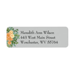 Peach & Gray Peony & Rose Blumenbezeichnungen