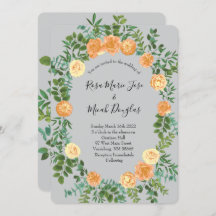 Peach & Gray Peony & Rose Blumenhochzeit
