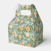 Peach Gray Wedding Spring Floral Geschenkschachtel (Rückseite)