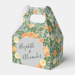 Peach Gray Wedding Spring Floral Geschenkschachtel