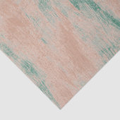 Peach Green Abstrakt Snowflakes Weihnachten Seidenpapier (Detail)