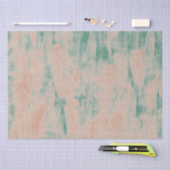 Peach Green Abstrakt Snowflakes Weihnachten Seidenpapier (Handwerk)