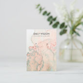 PEACH GREEN AGATE MARBLE EARRING DISPLAY CARD VISITENKARTE (Stehend Vorderseite)