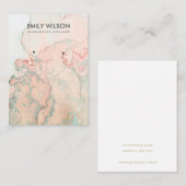 PEACH GREEN AGATE MARBLE EARRING DISPLAY CARD VISITENKARTE (Vorne/Hinten)