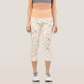 Peach & Green Bio Muster Capri Leggings (Vorderseite)