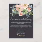 Peach Green Navy Pastel Floral Wedding Begleitkarte (Vorderseite)