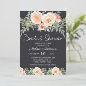 Peach Green Navy Pastell Floral Brautparty (Stehend Vorderseite)