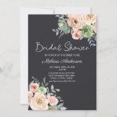 Peach Green Navy Pastell Floral Brautparty (Vorderseite)