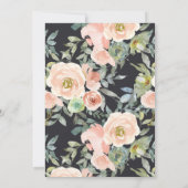 Peach Green Navy Pastell Floral Brautparty (Rückseite)