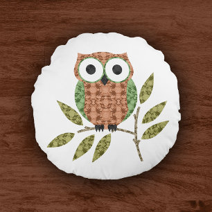 Peach Green Niedlich Hoot Owl Decorative Kissen Ki