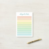 Peach Green Türkise Ombre Individuelle Name Post-it Klebezettel (Auf Schreibtisch)