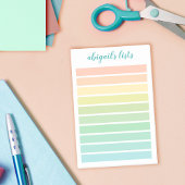 Peach Green Türkise Ombre Individuelle Name Post-it Klebezettel