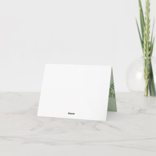 Peach Green Wedding Spring Pastel Dankeskarte (Rückseite)