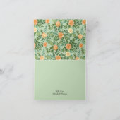 Peach Green Wedding Spring Pastel Dankeskarte (Innenseite)
