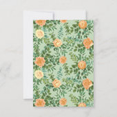 Peach Green Wedding Spring Pastel Einladung (Rückseite)