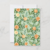 Peach Green Wedding Spring Pastel Einladung (Rückseite)