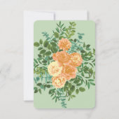 Peach Green Wedding Spring Pastel Einladung (Rückseite)