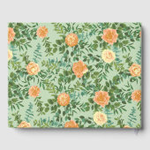 Peach Green Wedding Spring Pastel Floral Gästebuch (Rückseite)