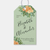 Peach Green Wedding Spring Pastel Geschenkanhänger (Vorderseite)