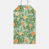 Peach Green Wedding Spring Pastel Geschenkanhänger (Rückseite)