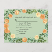 Peach Green Wedding Spring Pastel Postkarte (Vorderseite)