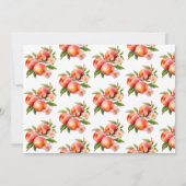 Peach Greenery | Botanisches Brautparty Einladung (Rückseite)