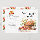 Peach Greenery | Botanisches Brautparty Einladung (Vorne/Hinten)