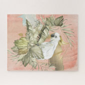 Peach Grunge Cockatoo Jigsaw Puzzle (Horizontal)
