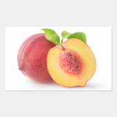 Peach halves rechteckiger aufkleber (Vorderseite)