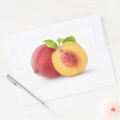 Peach halves rechteckiger aufkleber (Umschlag)
