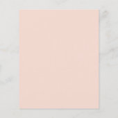 Peach Heart Calender Budget Hochzeit Speichern Sie (Rückseite)