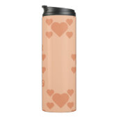 Peach Hearts Bilingual "Niedlich" "Linda Thermosbecher (Nach rechts gedreht)